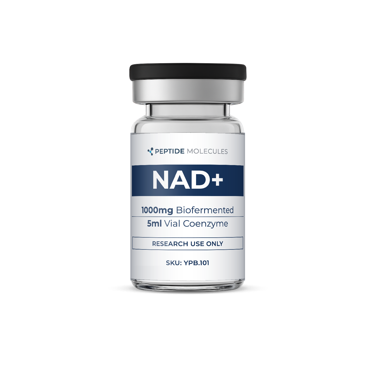 NAD+ research vial – front view