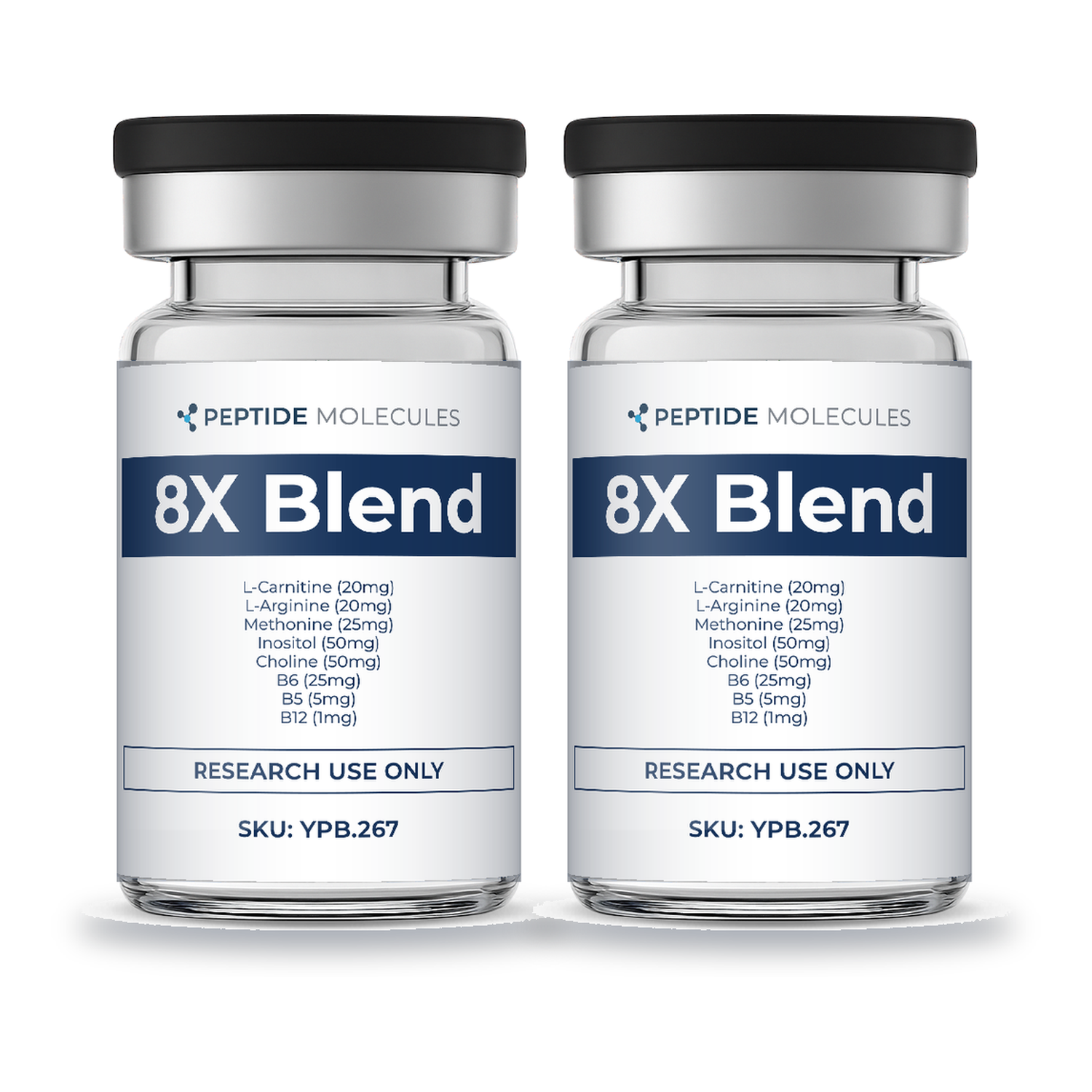 Research Bundle E — Lipotropic 8X Blend research vials - bundle contents