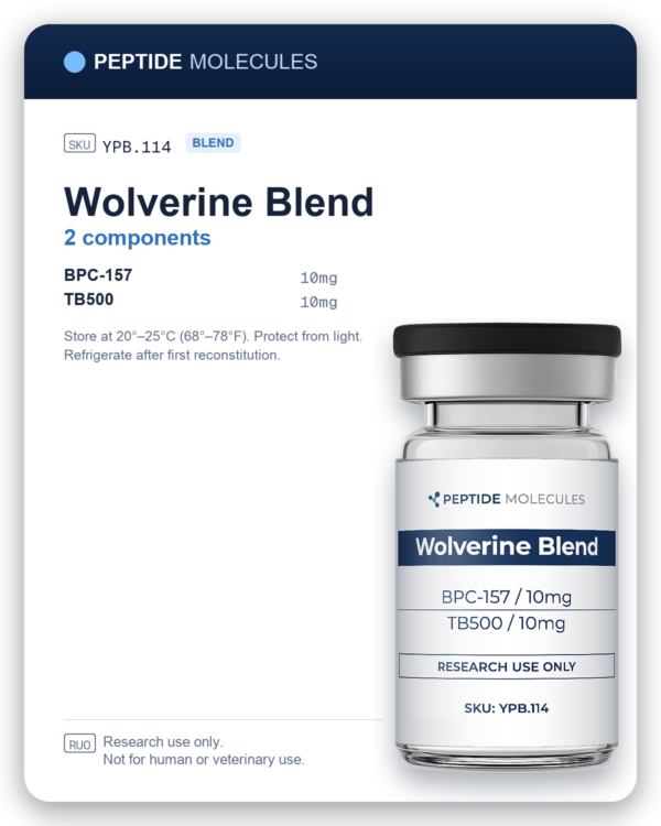 Wolverine Blend research vial datasheet, SKU YPB.114. Research use only.