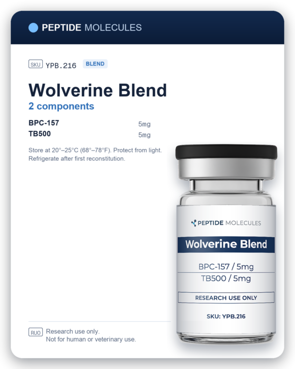 Wolverine Blend research vial datasheet, SKU YPB.216. Research use only.