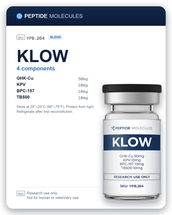 KLOW research vial datasheet, SKU YPB.264. Research use only.