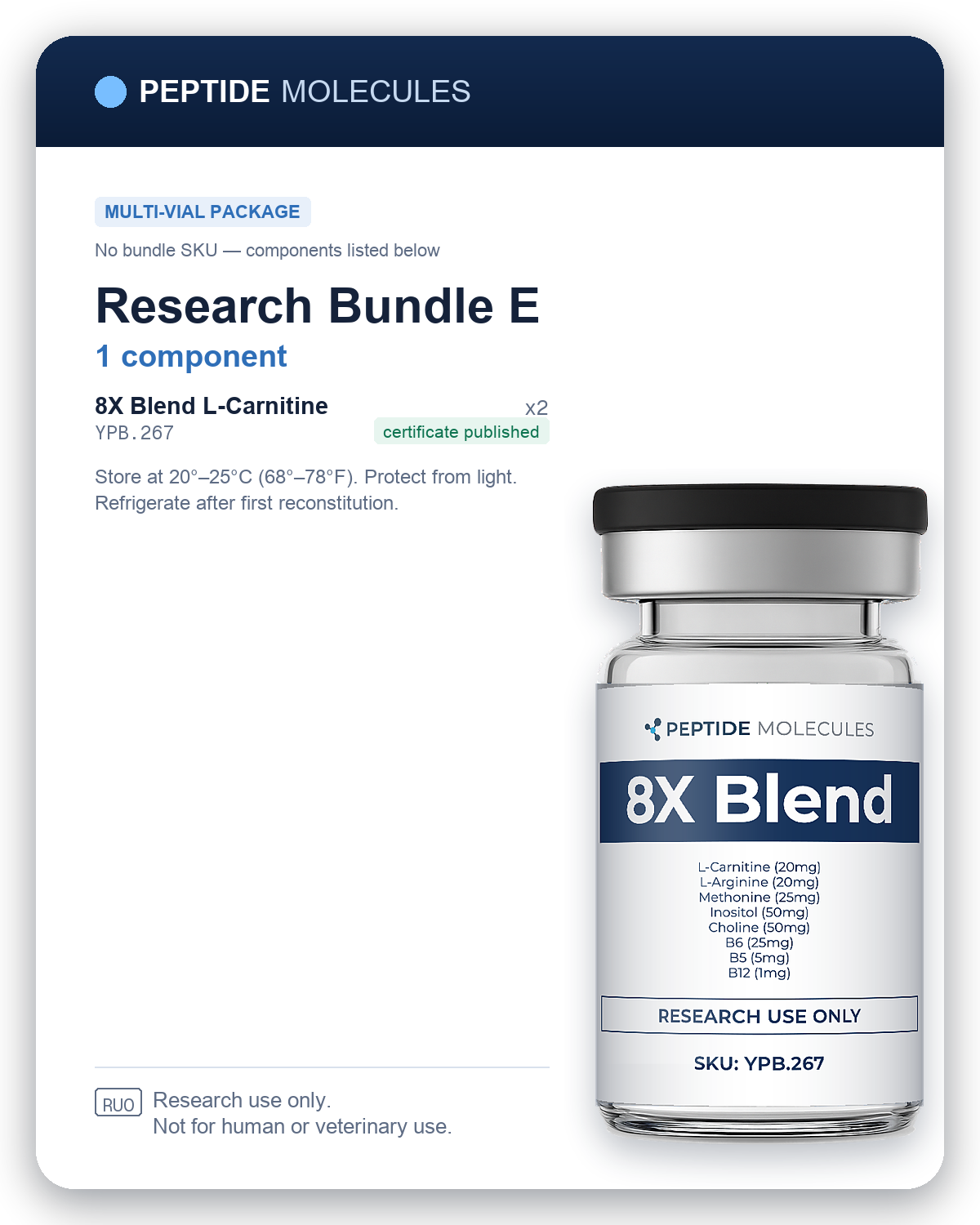 Research Bundle E multi-vial research package. Components: YPB.267. Research use only.