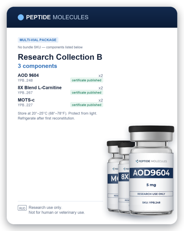 Research Collection B multi-vial research package. Components: YPB.248, YPB.267, YPB.227. Research use only.